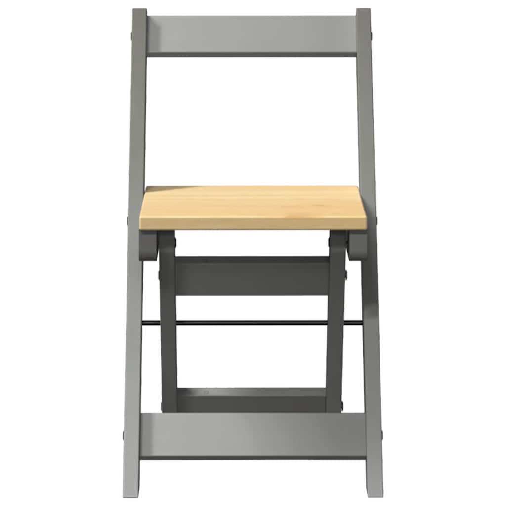 vidaXL Eetkamerstoelen 4 st Corona inklapbaar grenenhout wasbruin