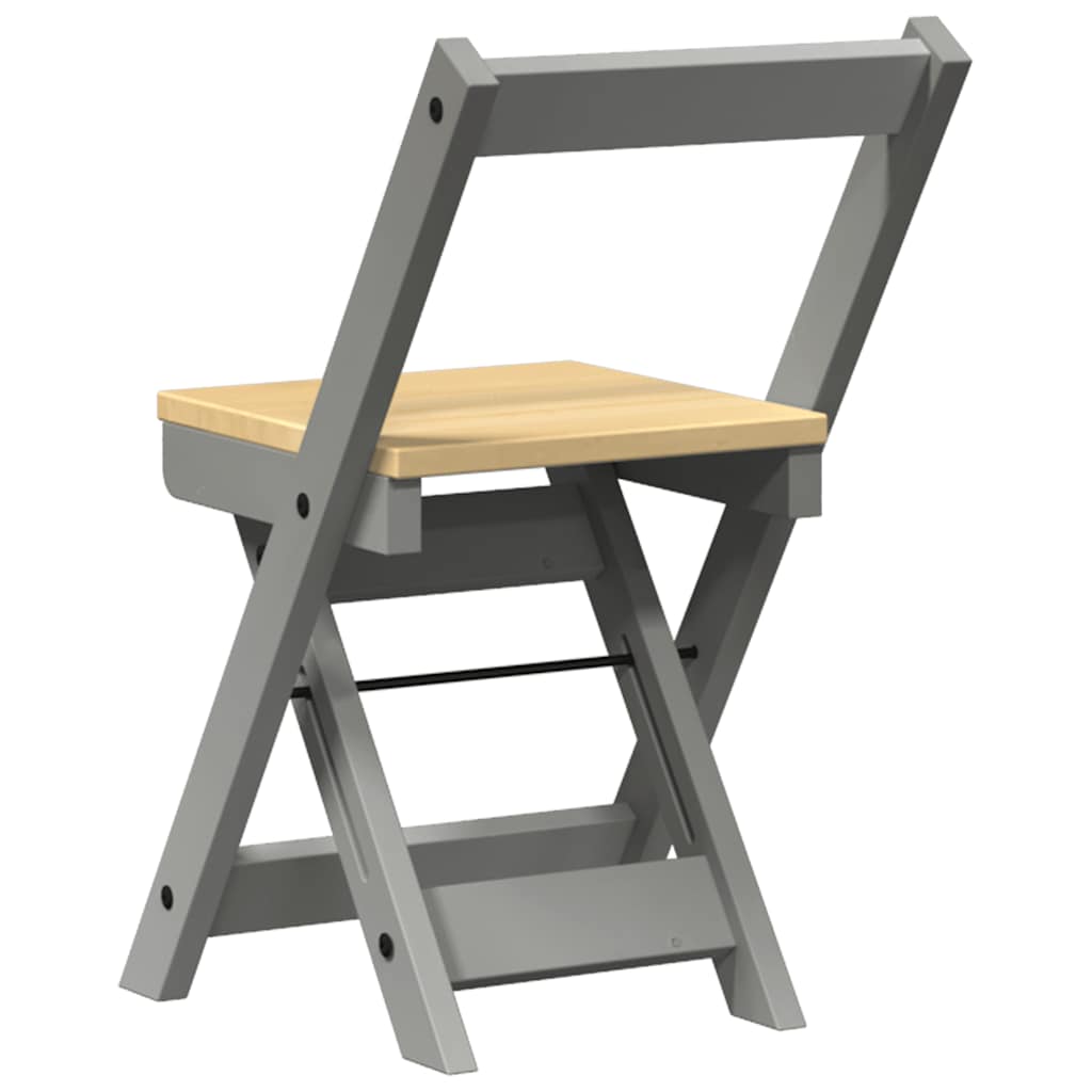 vidaXL Eetkamerstoelen 4 st Corona inklapbaar grenenhout wasbruin