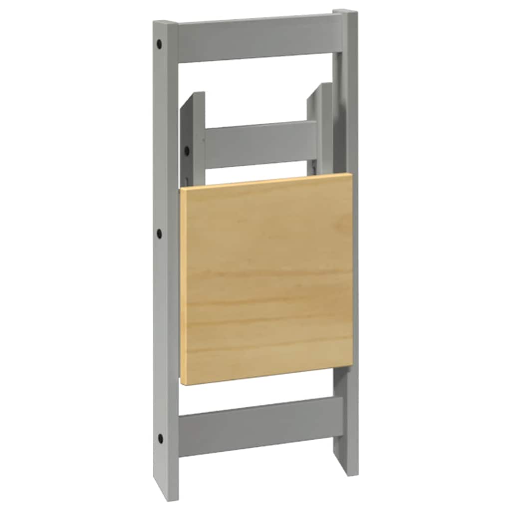 vidaXL Eetkamerstoelen 4 st Corona inklapbaar grenenhout wasbruin