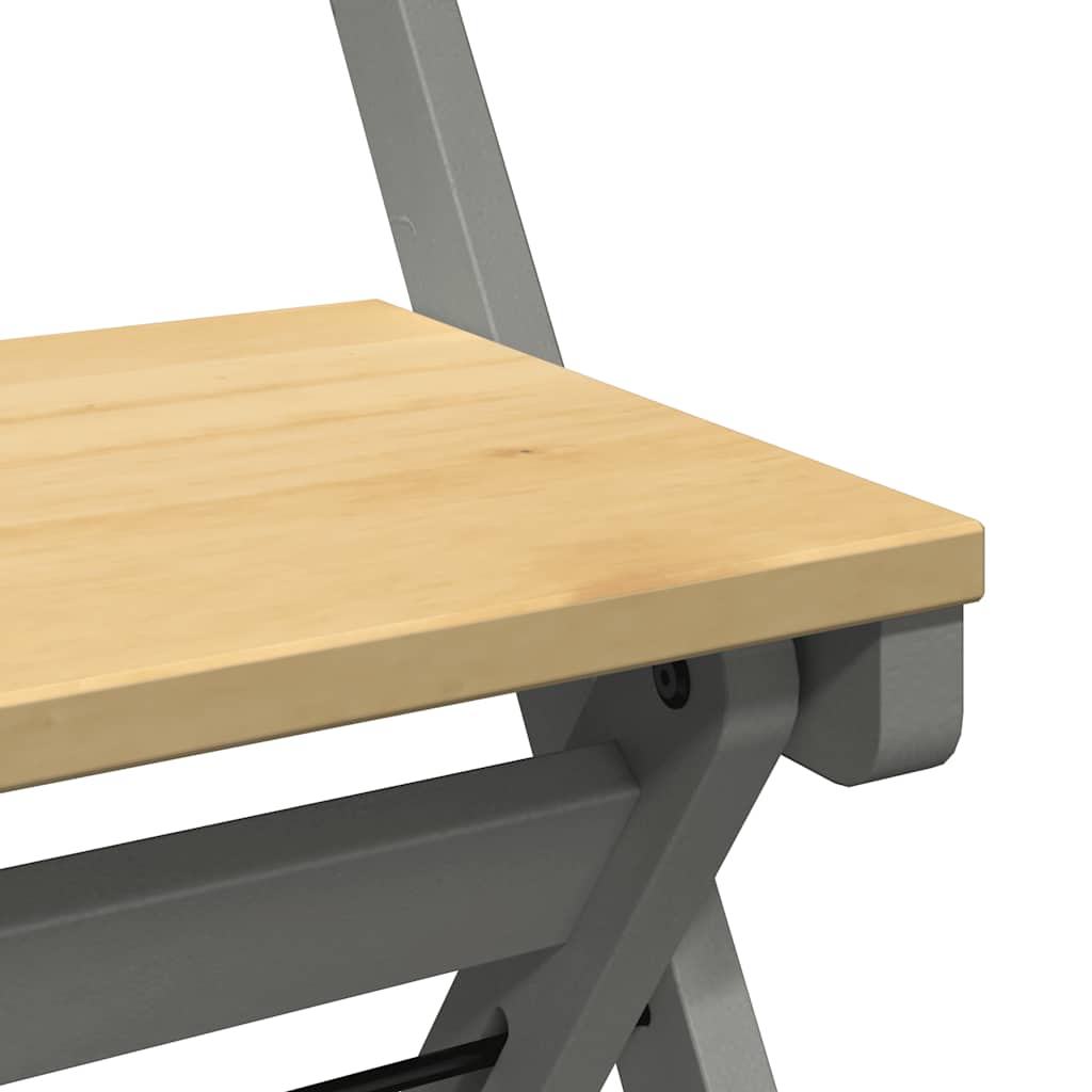 vidaXL Eetkamerstoelen 4 st Corona inklapbaar grenenhout wasbruin