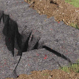 vidaXL Pond Fleece Grey 1 x 10 m Polyester and Cotton