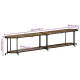 vidaXL Tv-meubel 100x42x40 cm massief ruw mangohout
