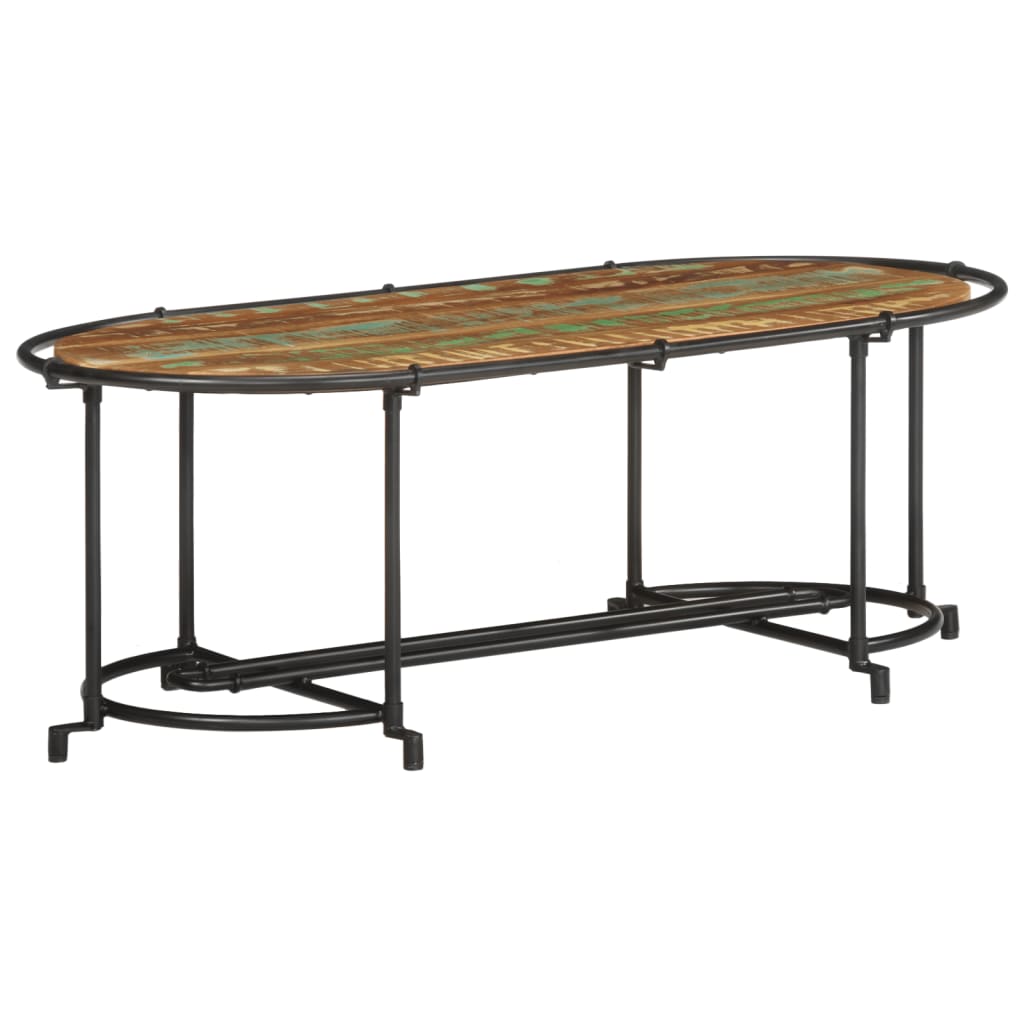 vidaXL Salontafel 110x55x40 cm massief ruw mangohout