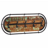 vidaXL Wandkapstok met 5 haken massief gerecycled hout