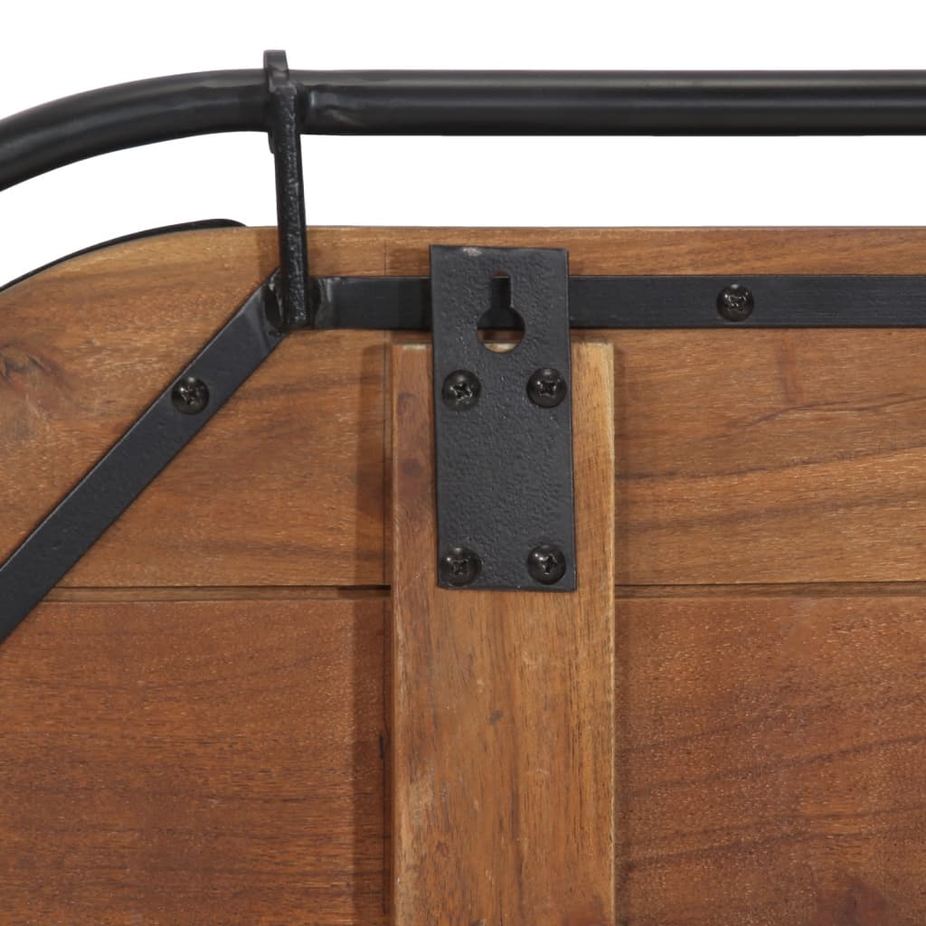 vidaXL Wandkapstok met 5 haken massief gerecycled hout