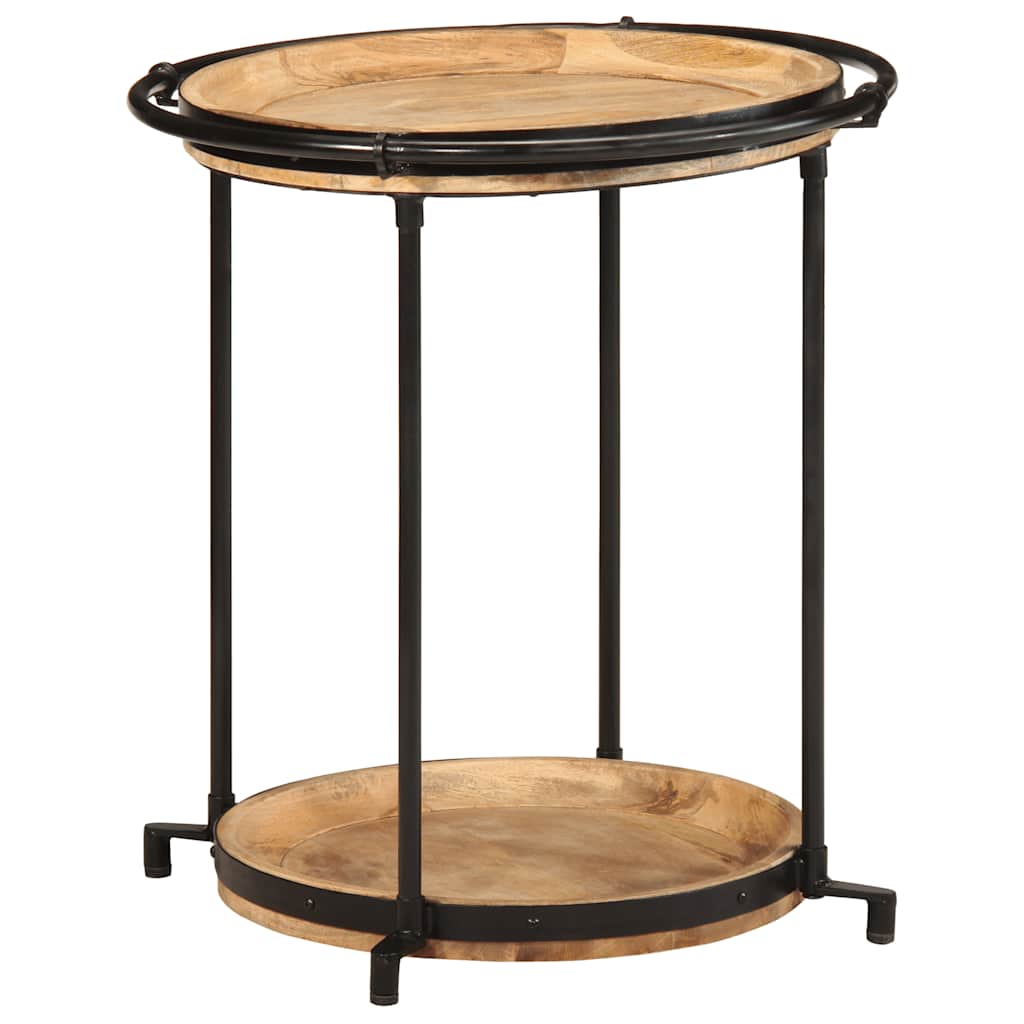 vidaXL Side table Ø55x60 cm solid mango wood