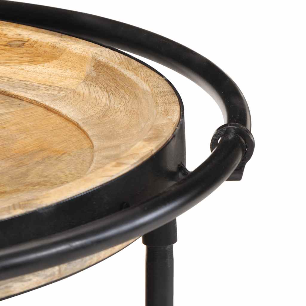 vidaXL Side table Ø55x60 cm solid mango wood