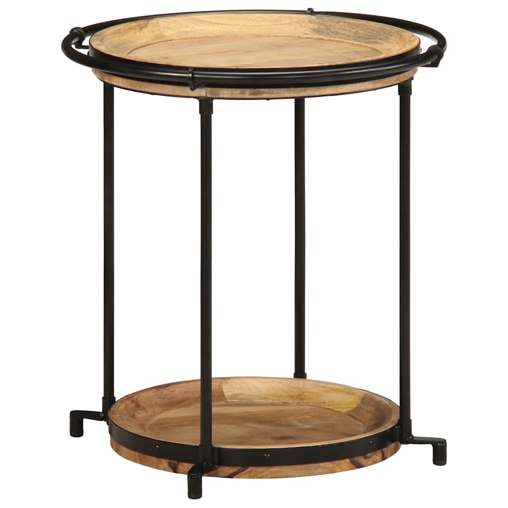 vidaXL Side table Ø55x60 cm solid mango wood