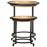 vidaXL 2-piece Side Table Set Solid Mango Wood