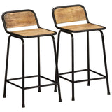vidaXL Barstoelen 2 st massief mangohout