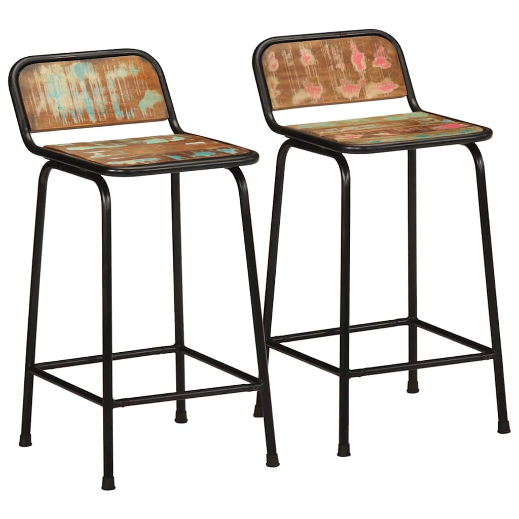 vidaXL Barstoelen 2 st massief mangohout