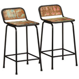 vidaXL Barstoelen 2 st massief mangohout