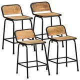 vidaXL Barstoelen 2 st massief mangohout