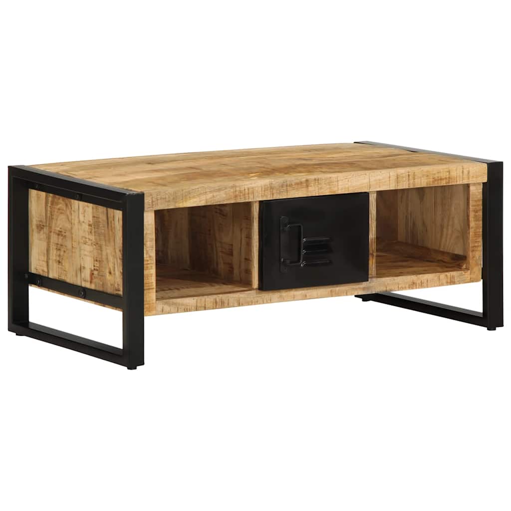vidaXL Coffee Table 90x50x36 cm Solid Rough Mango Wood