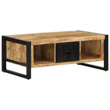 vidaXL Coffee Table 90x50x36 cm Solid Rough Mango Wood