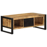 vidaXL Coffee Table 90x50x36 cm Solid Rough Mango Wood