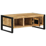 vidaXL Coffee Table 90x50x36 cm Solid Rough Mango Wood