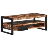 vidaXL Salontafel 90x50x36 cm massief gerecycled hout meerkleurig