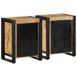 vidaXL Nachtkastje 40x30x51 cm massief ruw mangohout
