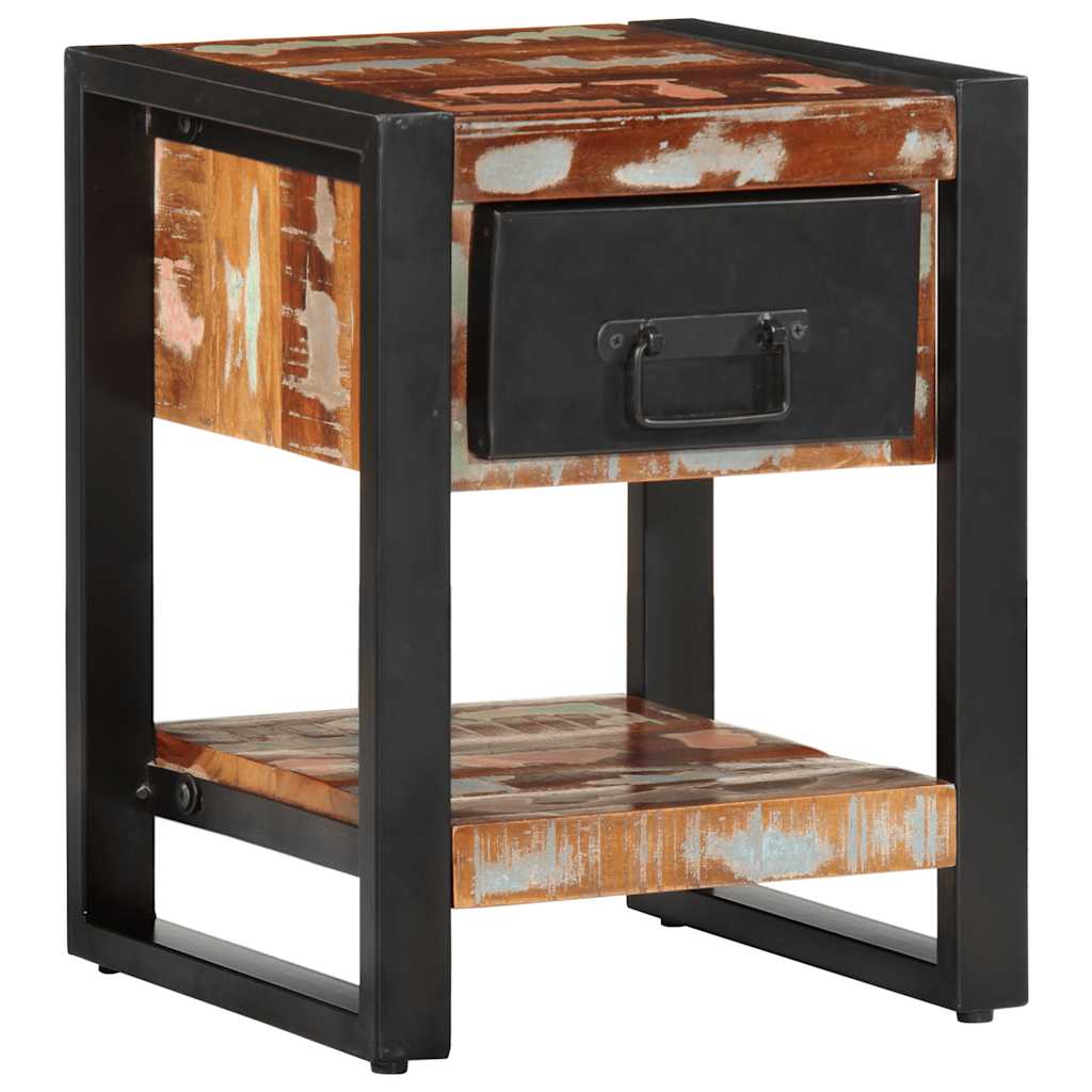 vidaXL Nachtkastje 35x34x45 cm massief ruw mangohout