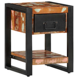 vidaXL Nachtkastje 35x34x45 cm massief ruw mangohout