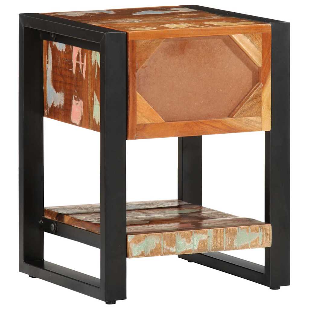 vidaXL Nachtkastje 35x34x45 cm massief ruw mangohout
