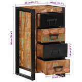 vidaXL Ladekast 40x40x75 cm massief gerecycled hout meerkleurig