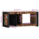 vidaXL Tv-meubel 80x30x35 cm massief ruw mangohout