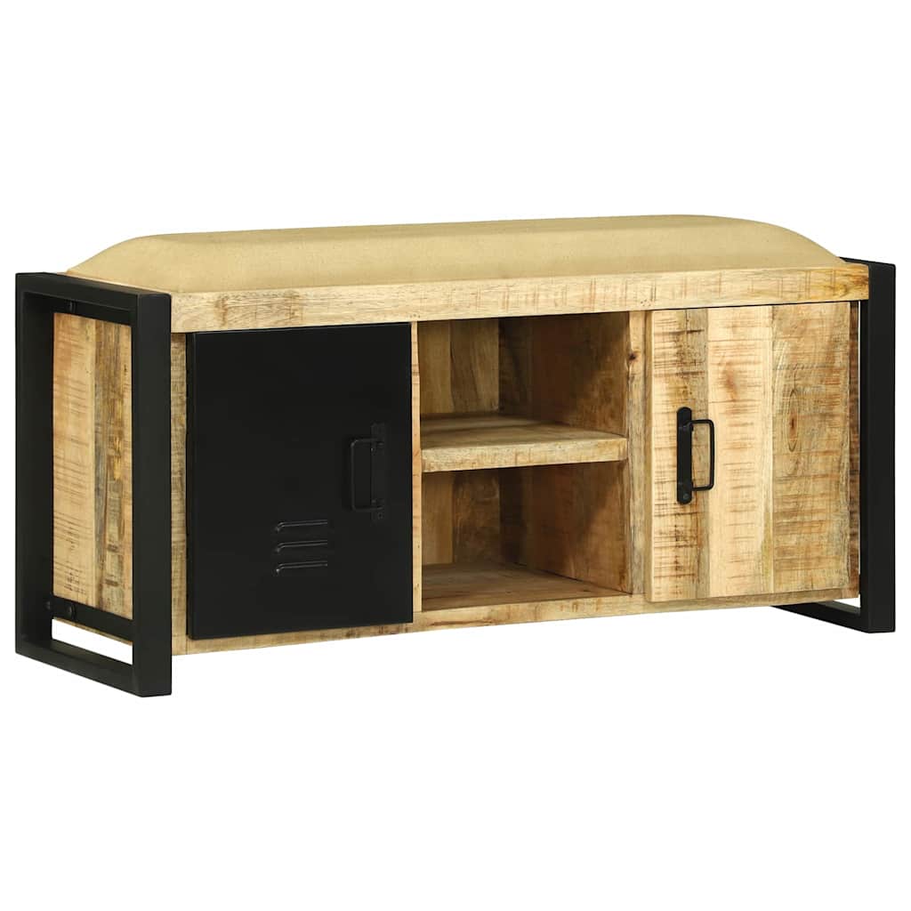 vidaXL Bank Kast Bruin 100 x 35 x 50 cm Massief mangohout