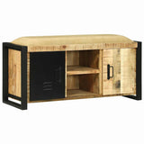 vidaXL Bank Kast Bruin 100 x 35 x 50 cm Massief mangohout