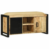 vidaXL Bank Kast Bruin 100 x 35 x 50 cm Massief mangohout