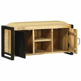 vidaXL Bank Kast Bruin 100 x 35 x 50 cm Massief mangohout