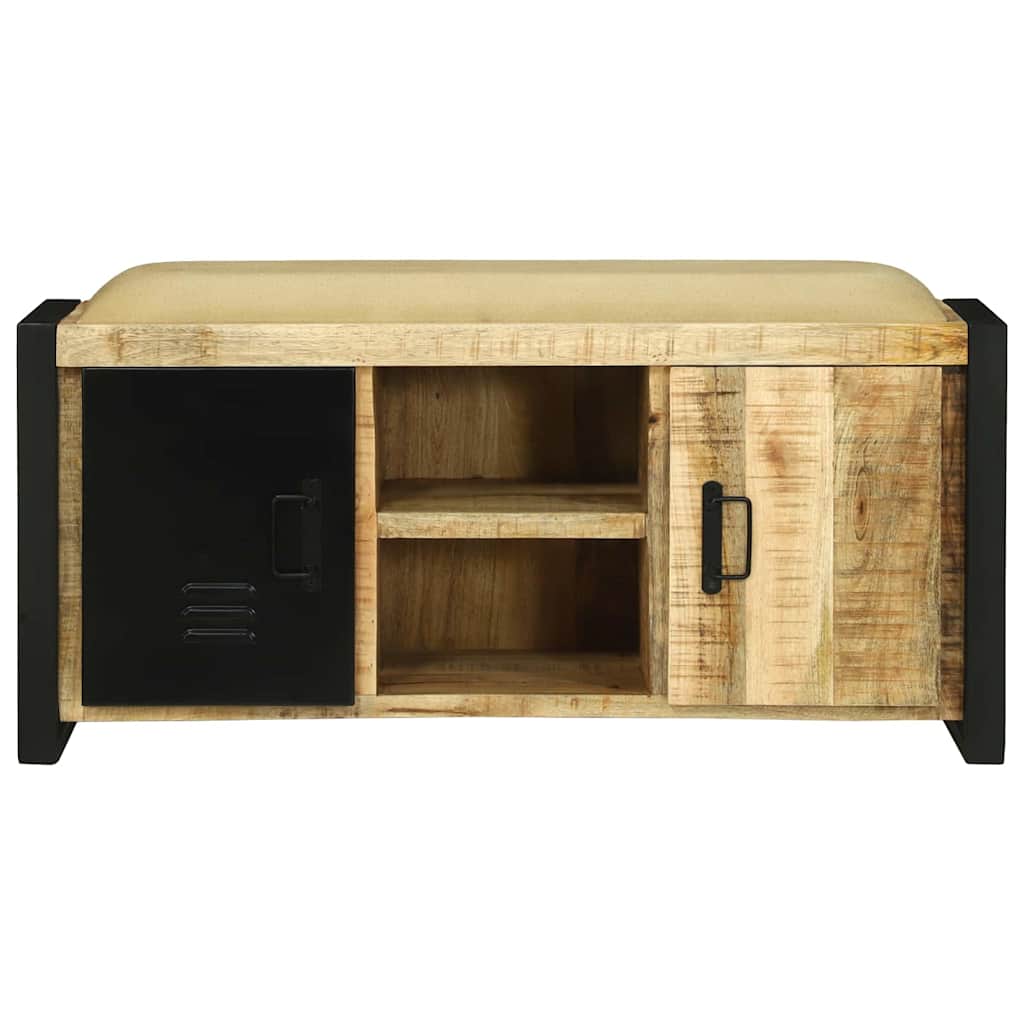 vidaXL Bank Kast Bruin 100 x 35 x 50 cm Massief mangohout
