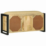 vidaXL Bank Kast Bruin 100 x 35 x 50 cm Massief mangohout
