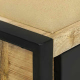 vidaXL Bank Kast Bruin 100 x 35 x 50 cm Massief mangohout