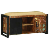 vidaXL Bank Kast Bruin 100 x 35 x 50 cm Massief mangohout