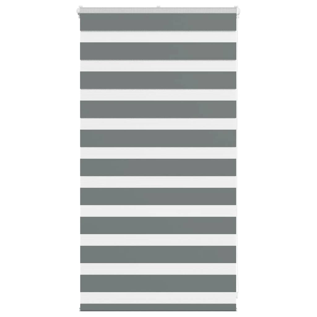 vidaXL Zebra rolgordijn 40x100 cm stofbreedte 35,9 cm donkergrijs