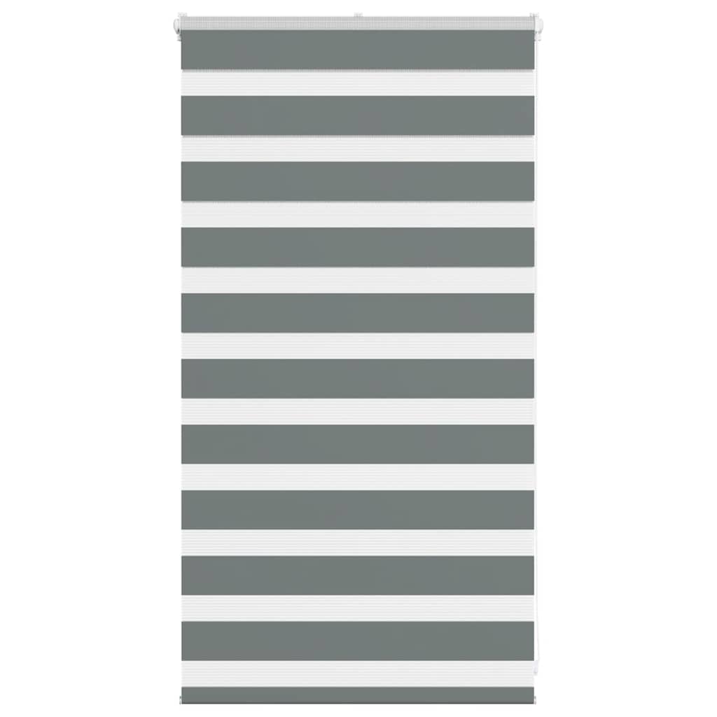 vidaXL Zebra rolgordijn 40x100 cm stofbreedte 35,9 cm donkergrijs