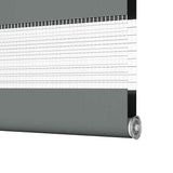vidaXL Zebra rolgordijn 40x100 cm stofbreedte 35,9 cm donkergrijs