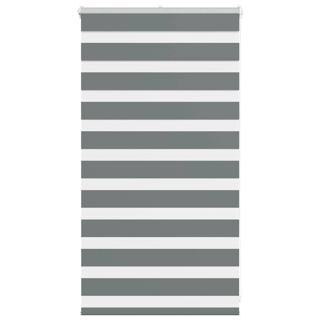 vidaXL Zebra rolgordijn 40x100 cm stofbreedte 35,9 cm donkergrijs