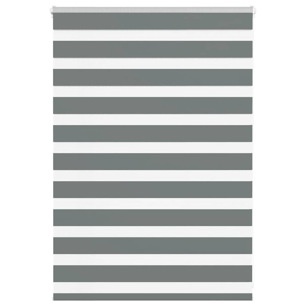 vidaXL Zebra rolgordijn 40x100 cm stofbreedte 35,9 cm donkergrijs