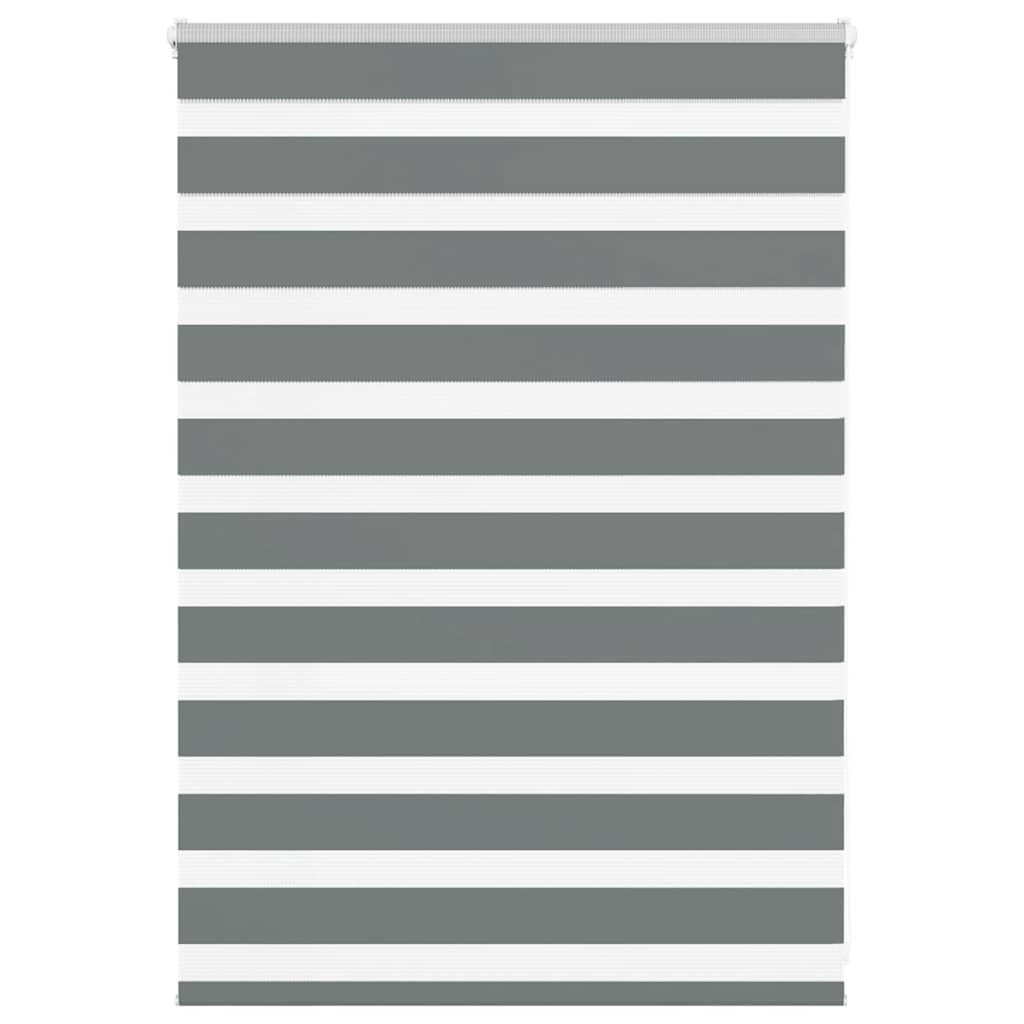 vidaXL Zebra rolgordijn 40x100 cm stofbreedte 35,9 cm donkergrijs