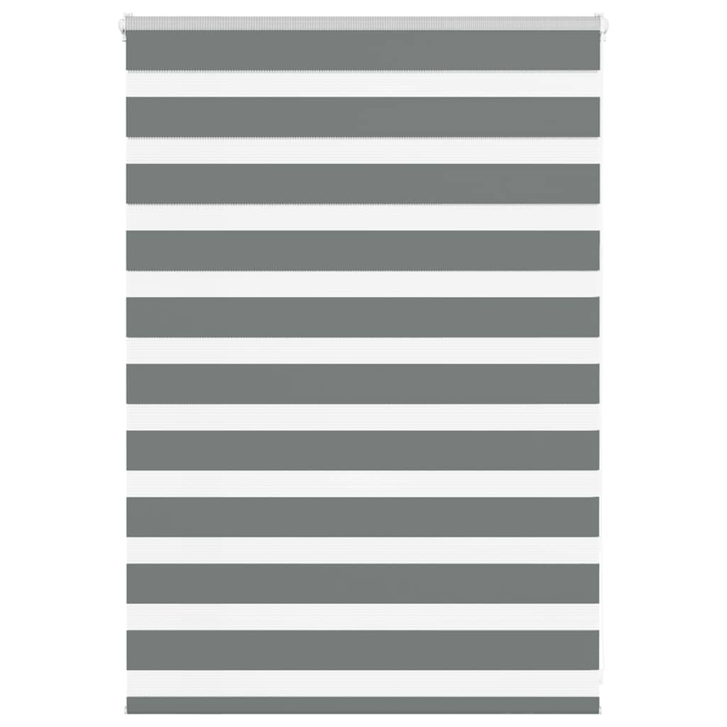 vidaXL Zebra rolgordijn 40x100 cm stofbreedte 35,9 cm donkergrijs