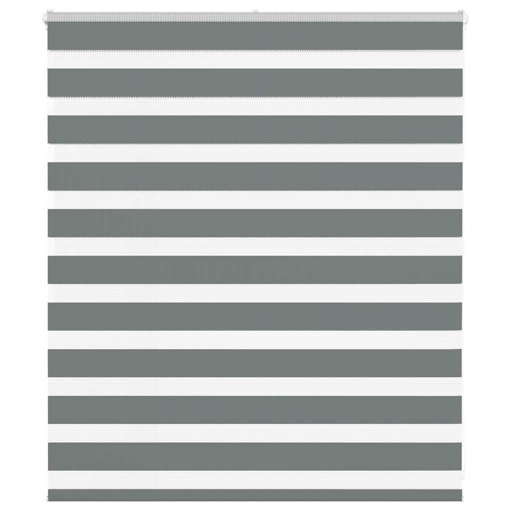 vidaXL Zebra rolgordijn 40x100 cm stofbreedte 35,9 cm donkergrijs