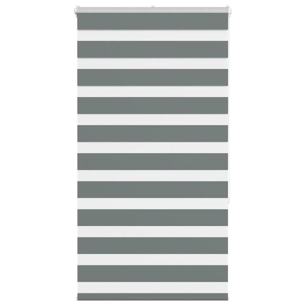vidaXL Zebra rolgordijn 40x100 cm stofbreedte 35,9 cm donkergrijs