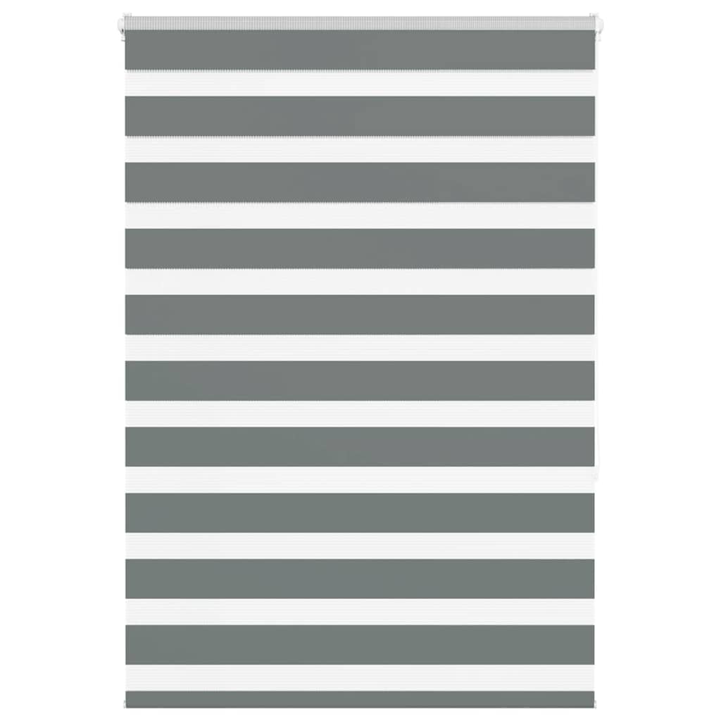 vidaXL Zebra rolgordijn 40x100 cm stofbreedte 35,9 cm donkergrijs