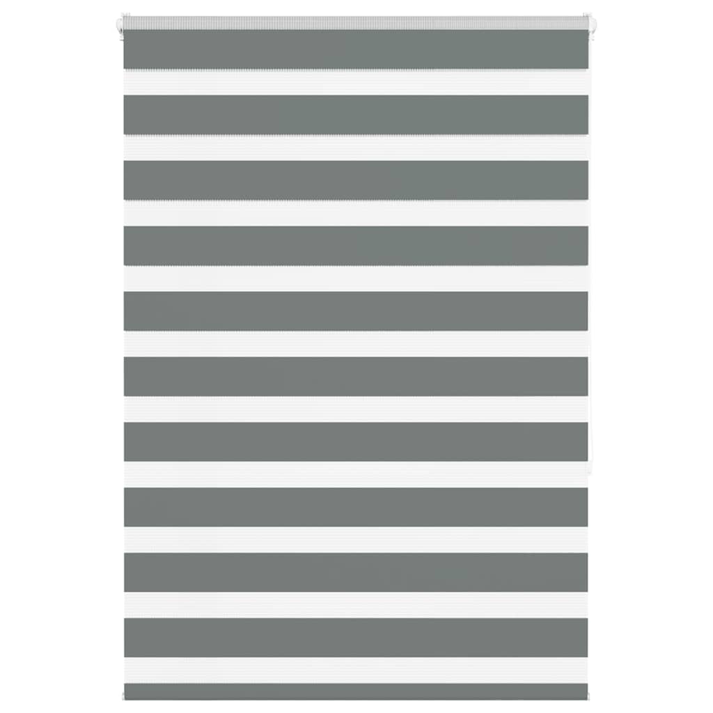 vidaXL Zebra rolgordijn 40x100 cm stofbreedte 35,9 cm donkergrijs