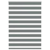 vidaXL Zebra rolgordijn 40x100 cm stofbreedte 35,9 cm donkergrijs