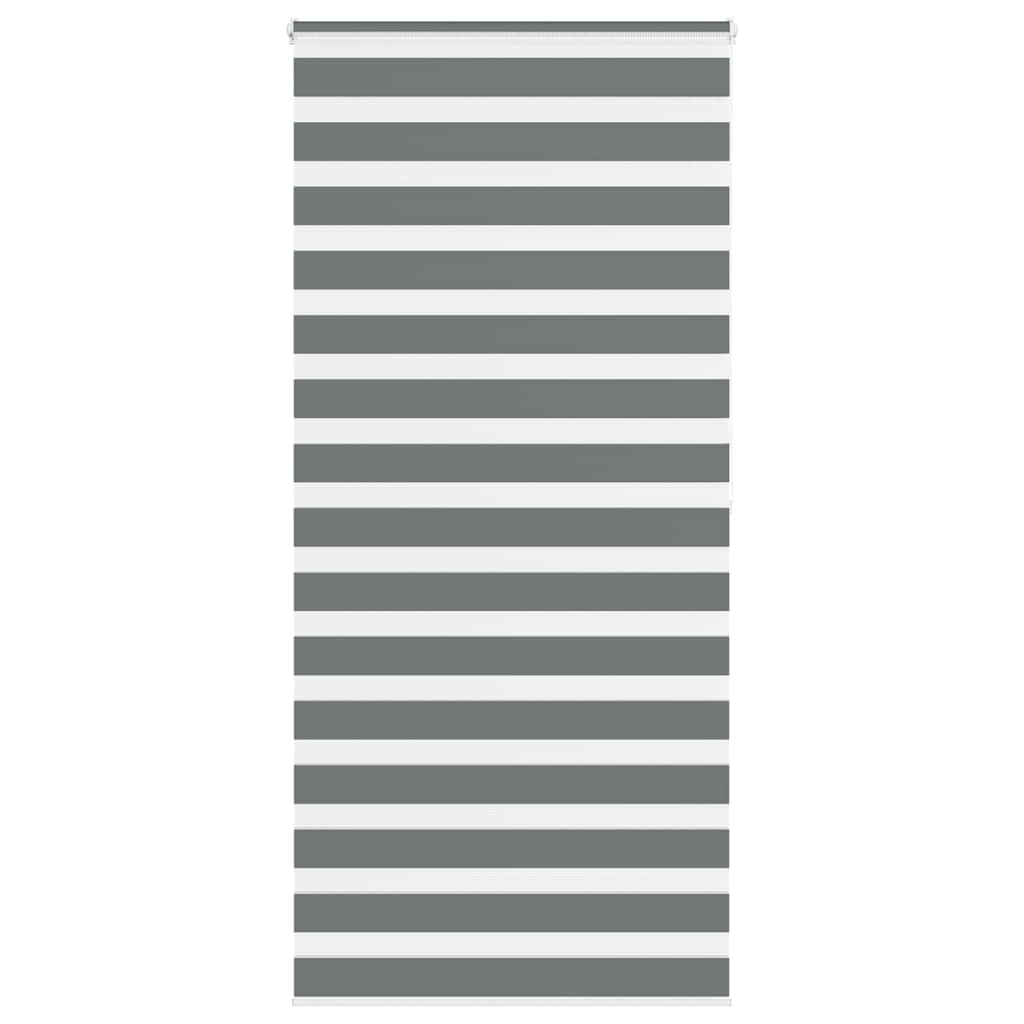 vidaXL Zebra rolgordijn 40x100 cm stofbreedte 35,9 cm donkergrijs