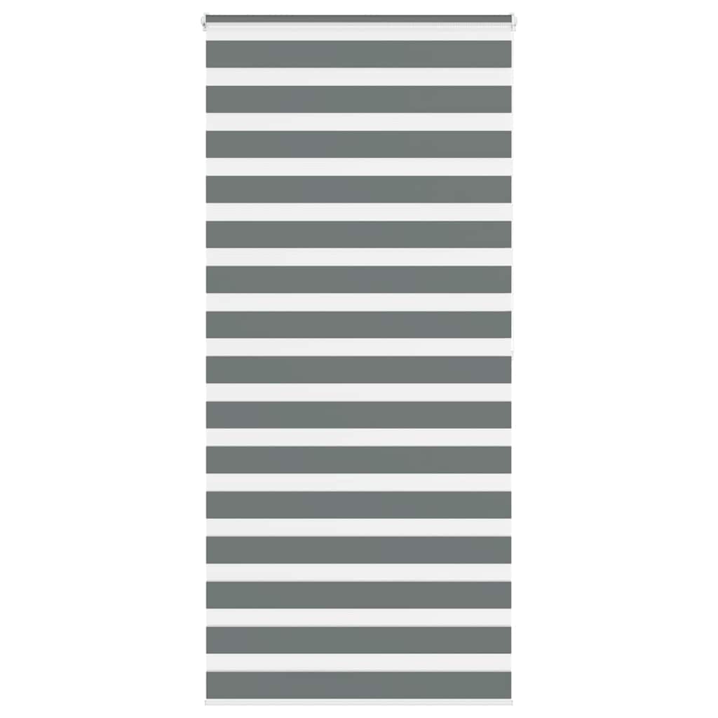 vidaXL Zebra rolgordijn 40x100 cm stofbreedte 35,9 cm donkergrijs
